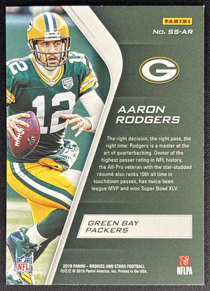 Aaron Rodgers 2019 Panini Rookies & Stars Star Studded Packers back