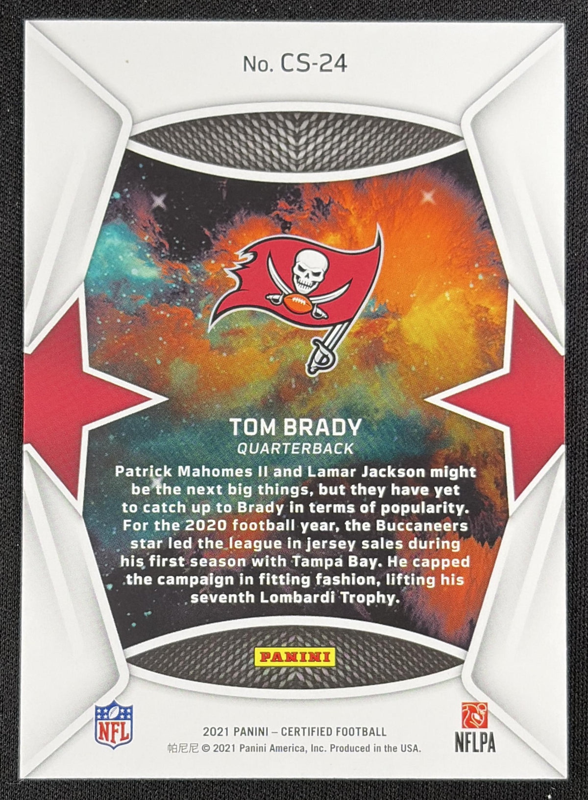 Tom Brady 2021 Panini Certified Stars Mirror Orange /149 Buccaneers Tampa Bay Buccaneers