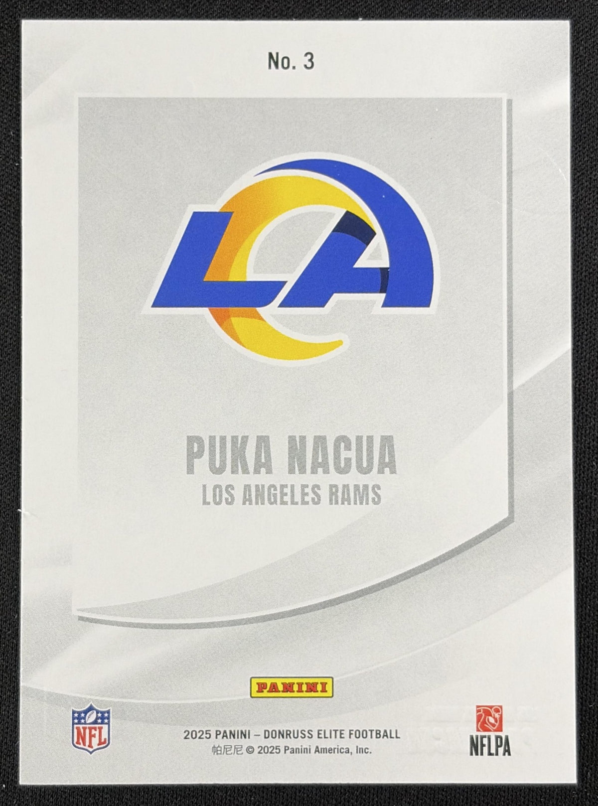 Puka Nacua 2025 Panini Donruss Elite Elitist /799 Rams