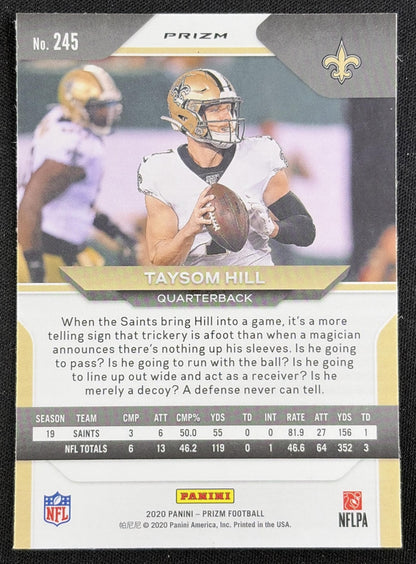 Taysom Hill 2020 Panini Prizm Red Ice Saints Sports Trading Card