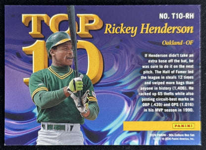Rickey Henderson 2026 Panini 90s Pop Culture Top 10
