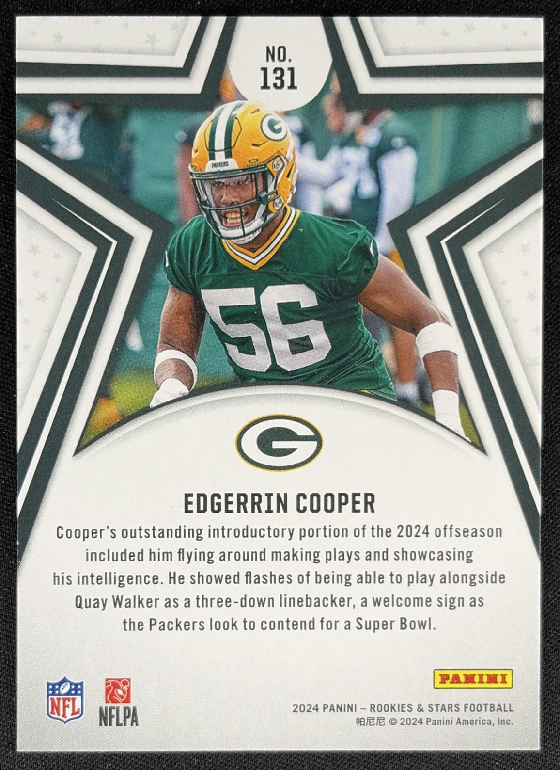 Edgerrin Cooper 2024 Panini Rookies & Stars Longevity Packers