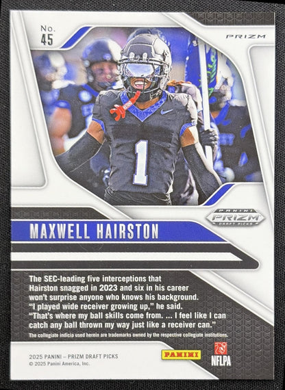 Maxwell Hairston 2025 Panini Prizm Draft Picks Gold Ice Wildcats