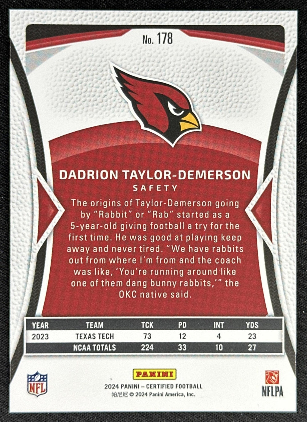 Darius Robinson 2024 Panini Certified Rookies Bronze Mirror /275 Cardinals