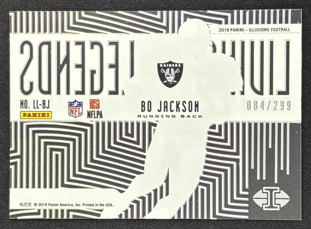 Bo Jackson 2019 Panini Illusions Living Legends Blue /299 Raiders