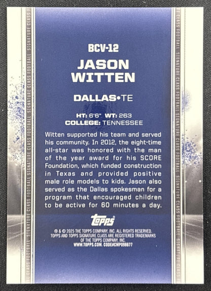 Jason Witten 2024 Topps Signature Class Veteran Chrome Variations Orange /50 Cowboys