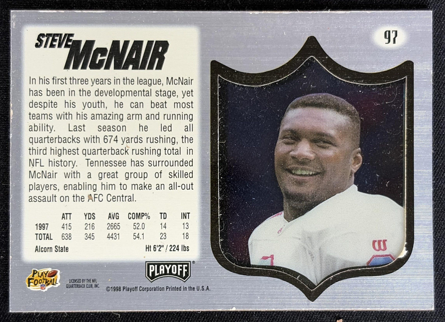 Steve McNair 1998 Playoff Absolute SSD Hobby