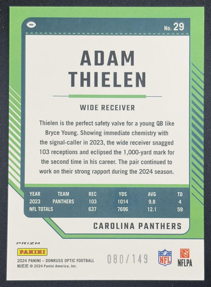 Adam Thielen 2024 Panini Donruss Optic Flex /149 Panthers