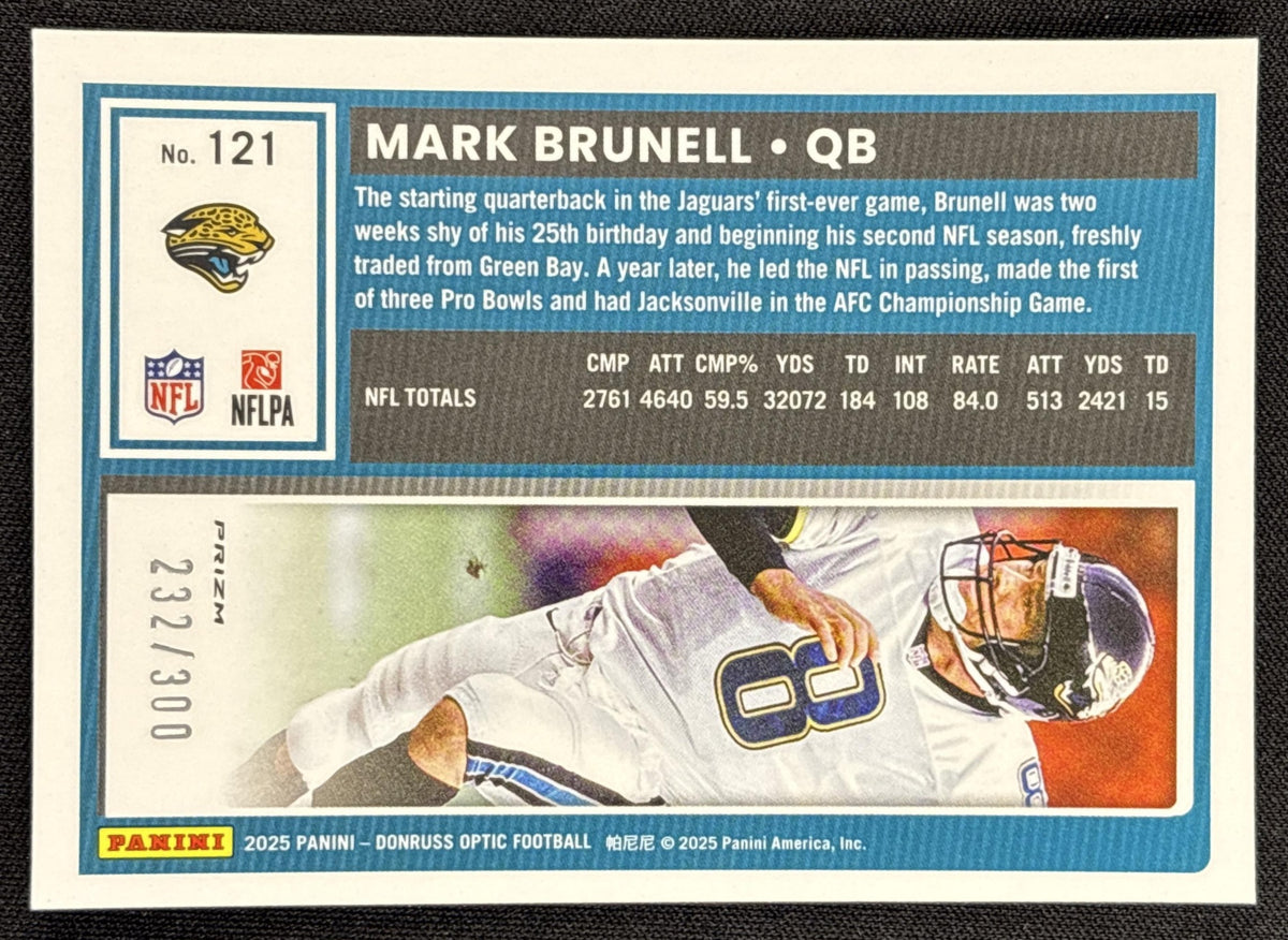 Mark Brunell 2025 Panini Donruss Optic Wave Prizm /300 Jaguars