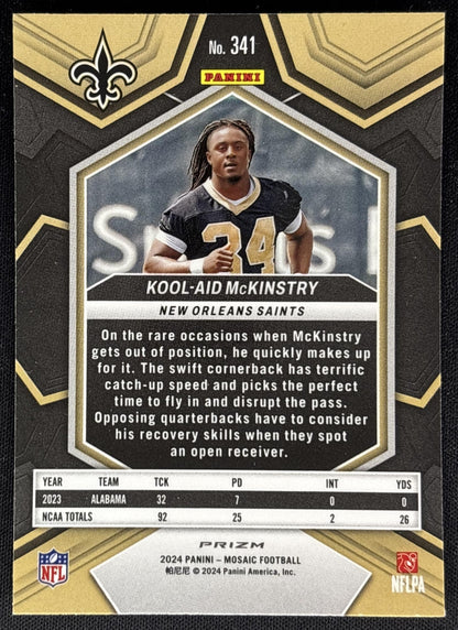 Kool-Aid McKinstry 2024 Panini Mosaic Green Prizm Saints Sports Trading Card