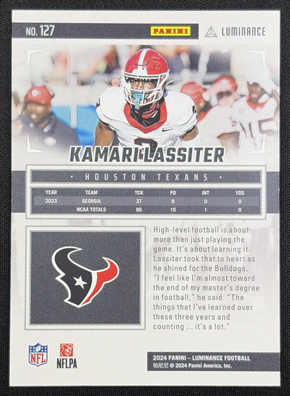 Kamari Lassiter 2024 Panini Luminance Gold /299 Texans