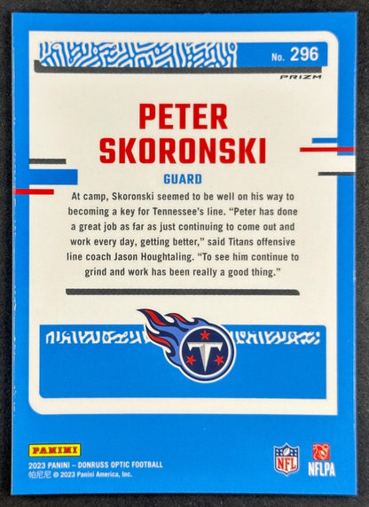 Peter Skoronski 2023 Donruss Optic Red Mojo Prizm Titans