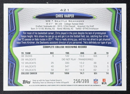 Chris Harper 2013 Topps Camo /399 Seahawks back