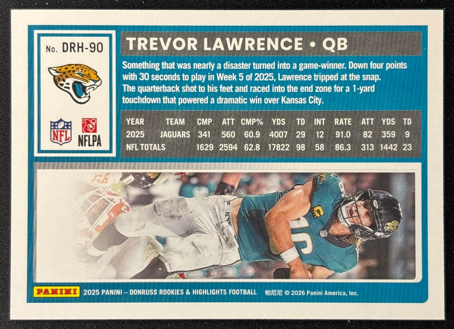 Trevor Lawrence 2025 Panini Donruss Rookies & Highlights Jaguars Sports Trading Cards