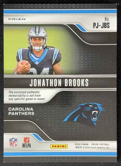 Jonathon Brooks 2024 Panini Prizm Premier Jerseys Pink Panthers back