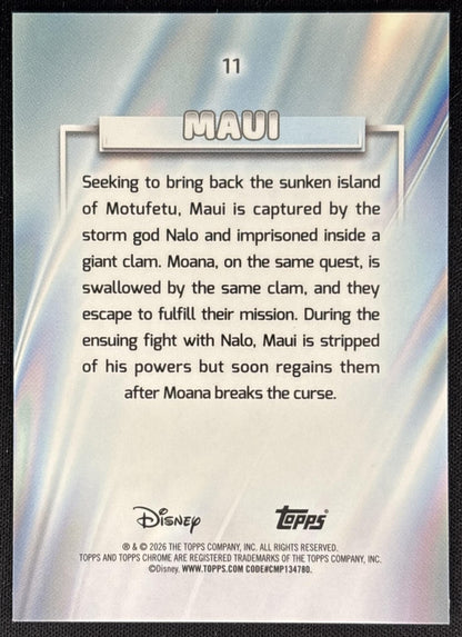 Maui 2026 Topps Chrome Disney Moana 2 back