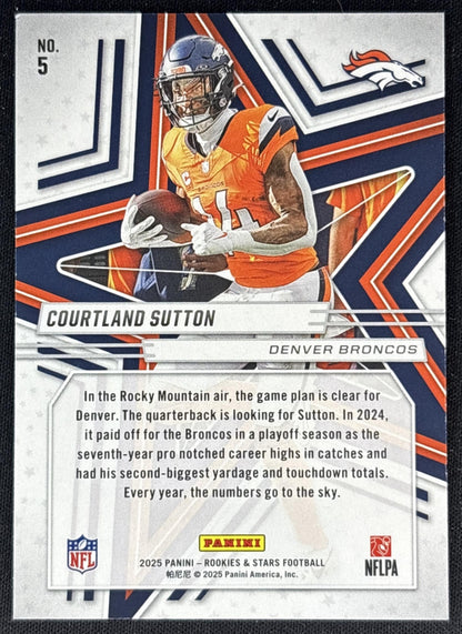 Courtland Sutton 2025 Panini Rookies & Stars Purple /999 Broncos back