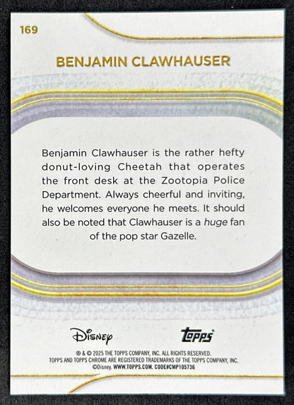 Benjamin Clawhauser 2025 Topps Chrome Disney Non-Sport Trading Cards