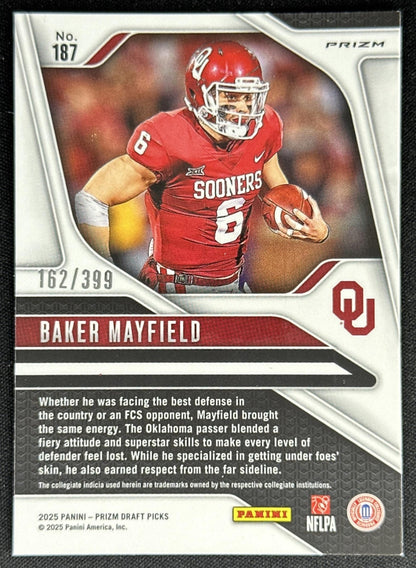 Baker Mayfield 2025 Panini Prizm Draft Picks Red /399 Sooners