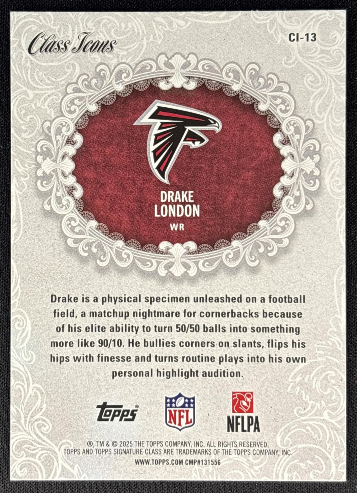 Drake London 2025 Topps Signature Class Icons Falcons Sports Trading Cards