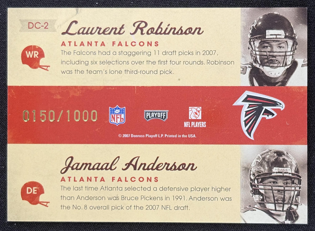 Laurent Robinson Jamaal Anderson 2007 Playoff Contenders Draft Class /1000 Falcons Sports Trading Card