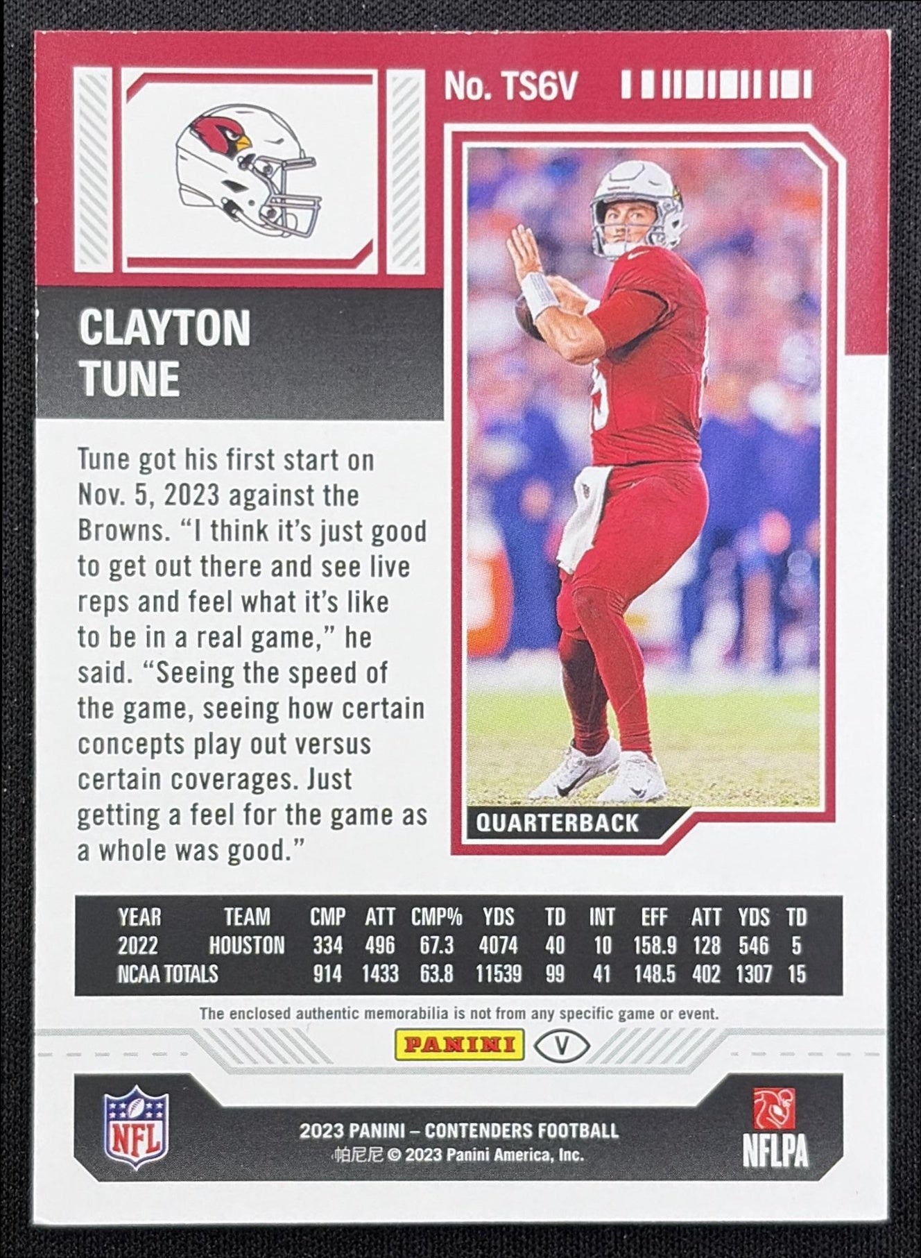 Clayton Tune 2023 Panini Contenders Rookie Ticket Swatches Variations Cardinals