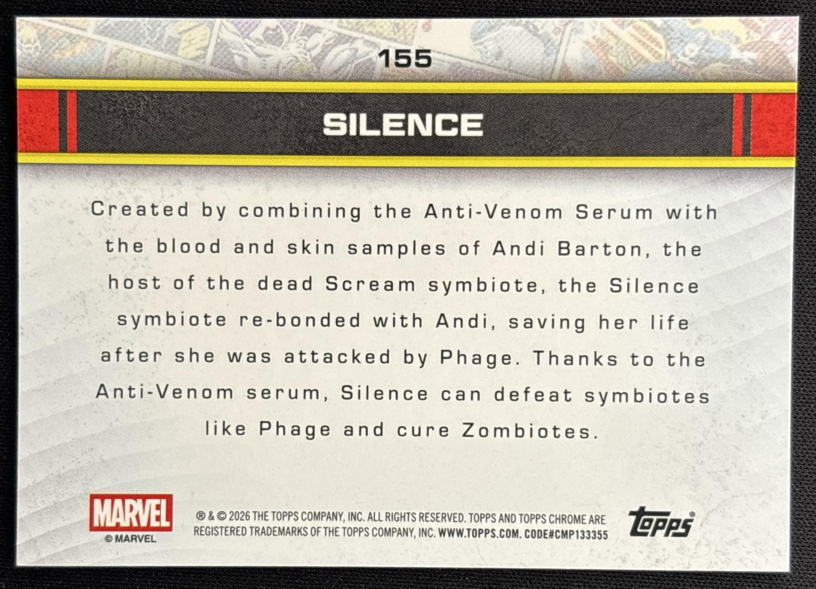 Silence 2026 Topps Chrome Marvel Comics
