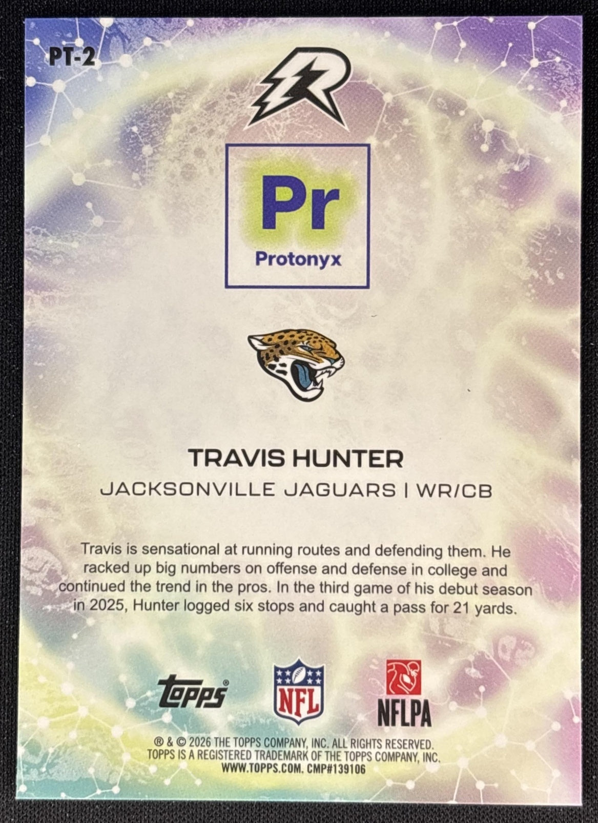 Travis Hunter 2025 Topps Resurgence Voltaic Jaguars Jacksonville Jaguars Sports Trading Cards