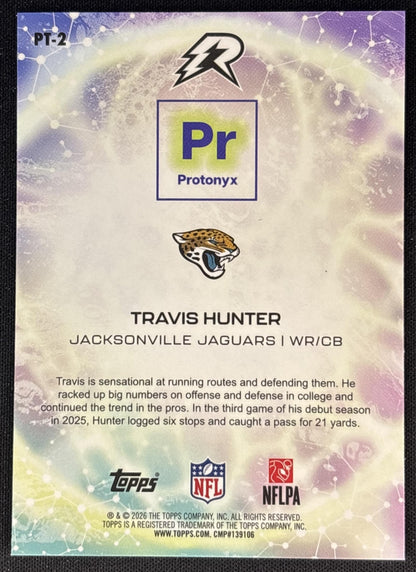 Travis Hunter 2025 Topps Resurgence Voltaic Jaguars Jacksonville Jaguars Sports Trading Cards