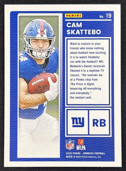 Cam Skattebo 2025 Panini Donruss The Rookies Giants