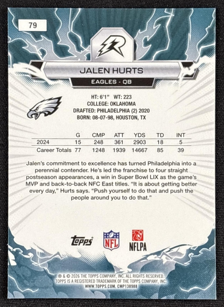 Jalen Hurts 2025 Topps Resurgence Eagles