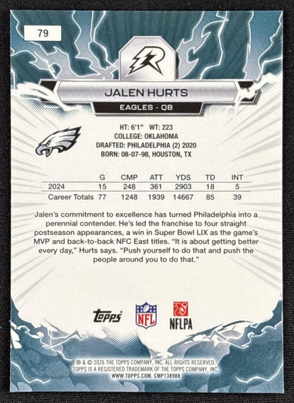Jalen Hurts 2025 Topps Resurgence Eagles