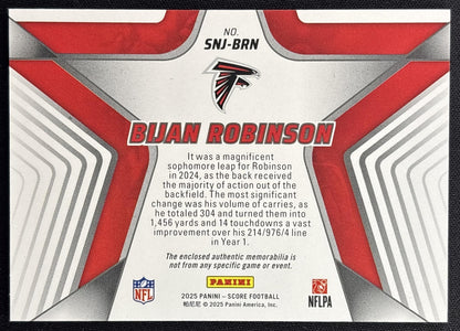 Bijan Robinson 2025 Panini Score Stars of the NFL Jersey Falcons back