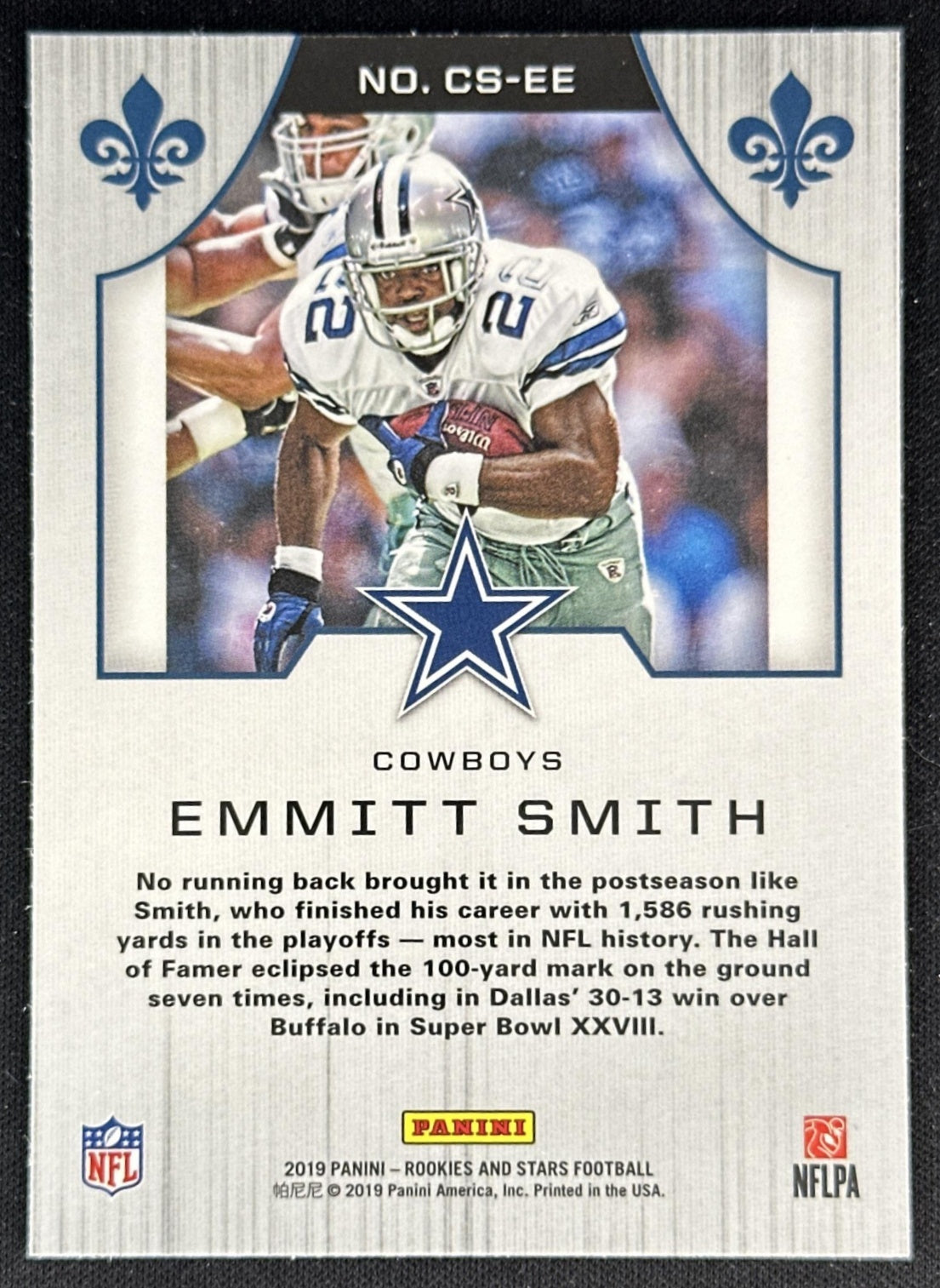 Emmitt Smith 2019 Panini Rookies & Stars Crusade Cowboys back