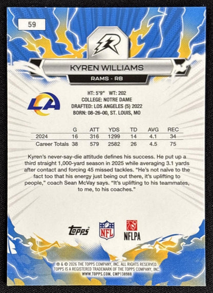 Kyren Williams 2025 Topps Resurgence Rams