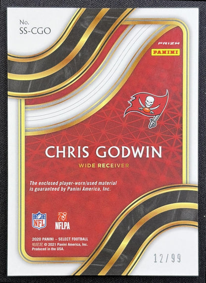 Chris Godwin 2020 Panini Select Swatches Prizm /99 Buccaneers - back