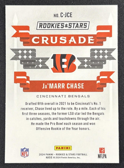 Ja'Marr Chase 2021 Panini Rookies & Stars Crusade Red Plaid Bengals