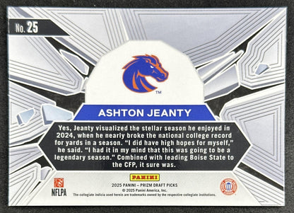 Ashton Jeanty 2025 Panini Prizm Draft Picks Break Broncos Raiders