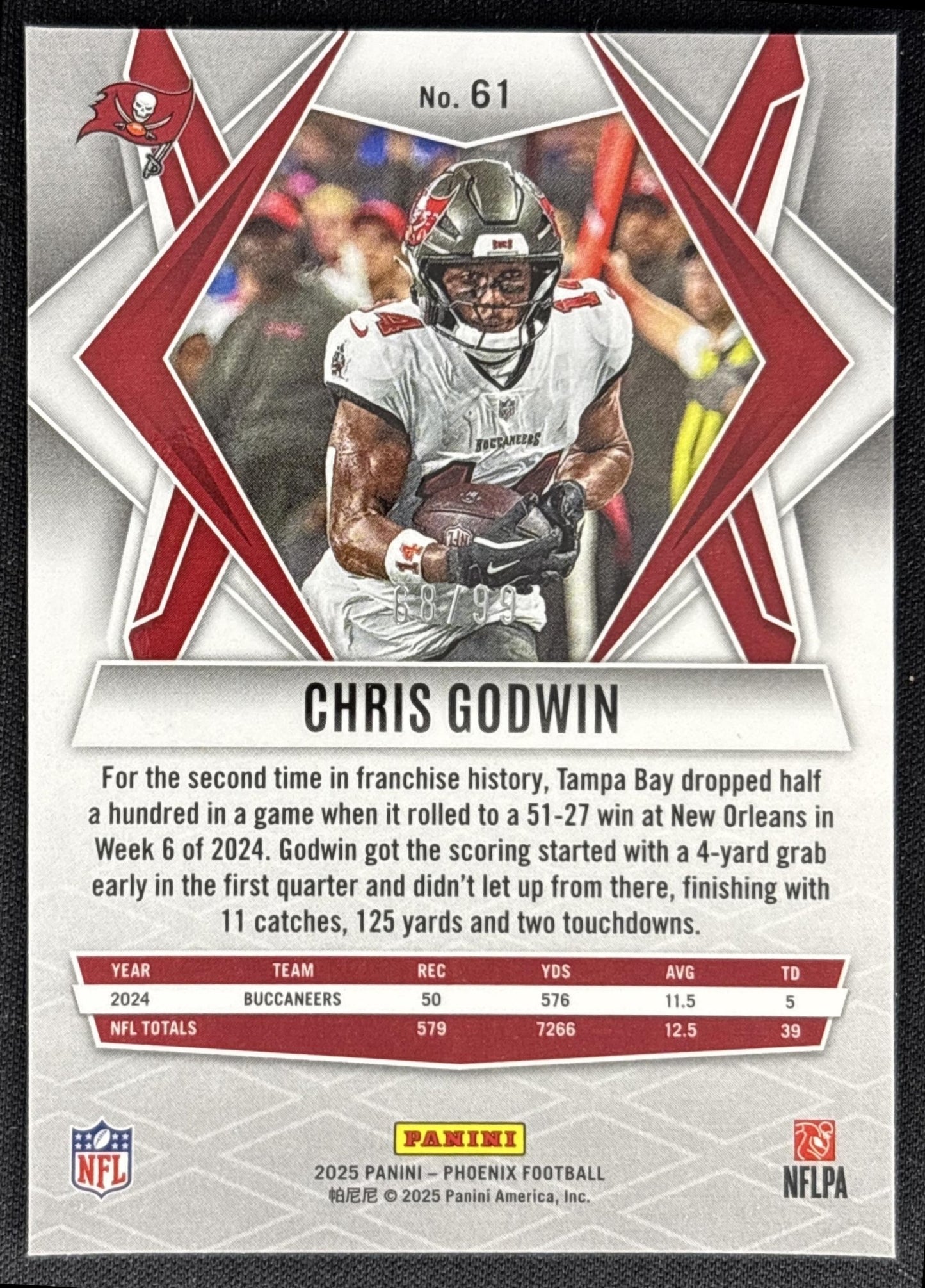 Chris Godwin 2025 Panini Phoenix Red Prizm /99 Buccaneers