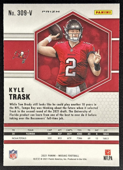 Kyle Trask 2021 Panini Mosaic Prizm Silver Buccaneers back