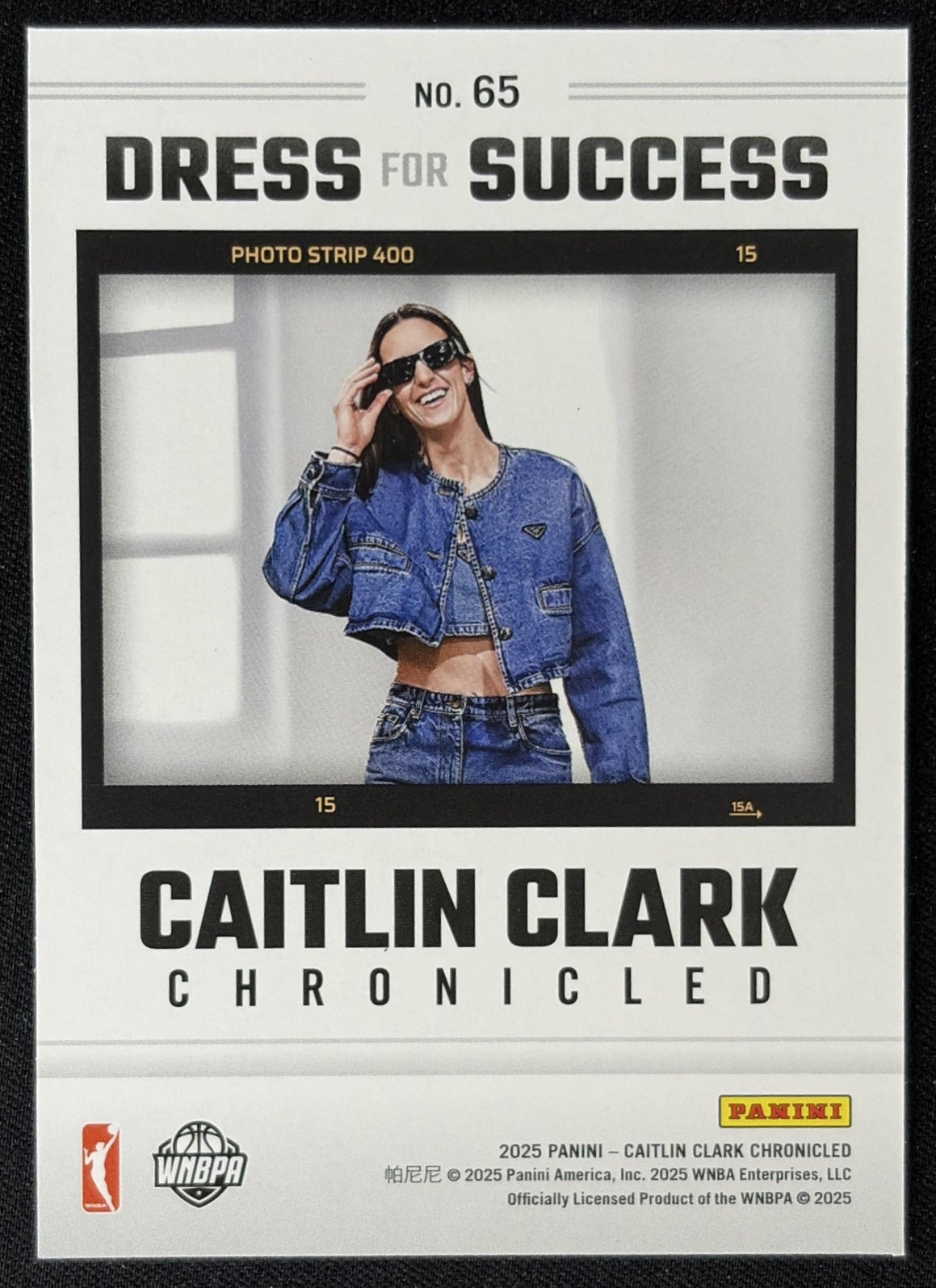 Caitlin Clark 2025 Panini Chronicled Dress For Success Fever 65 Sports Trading Card