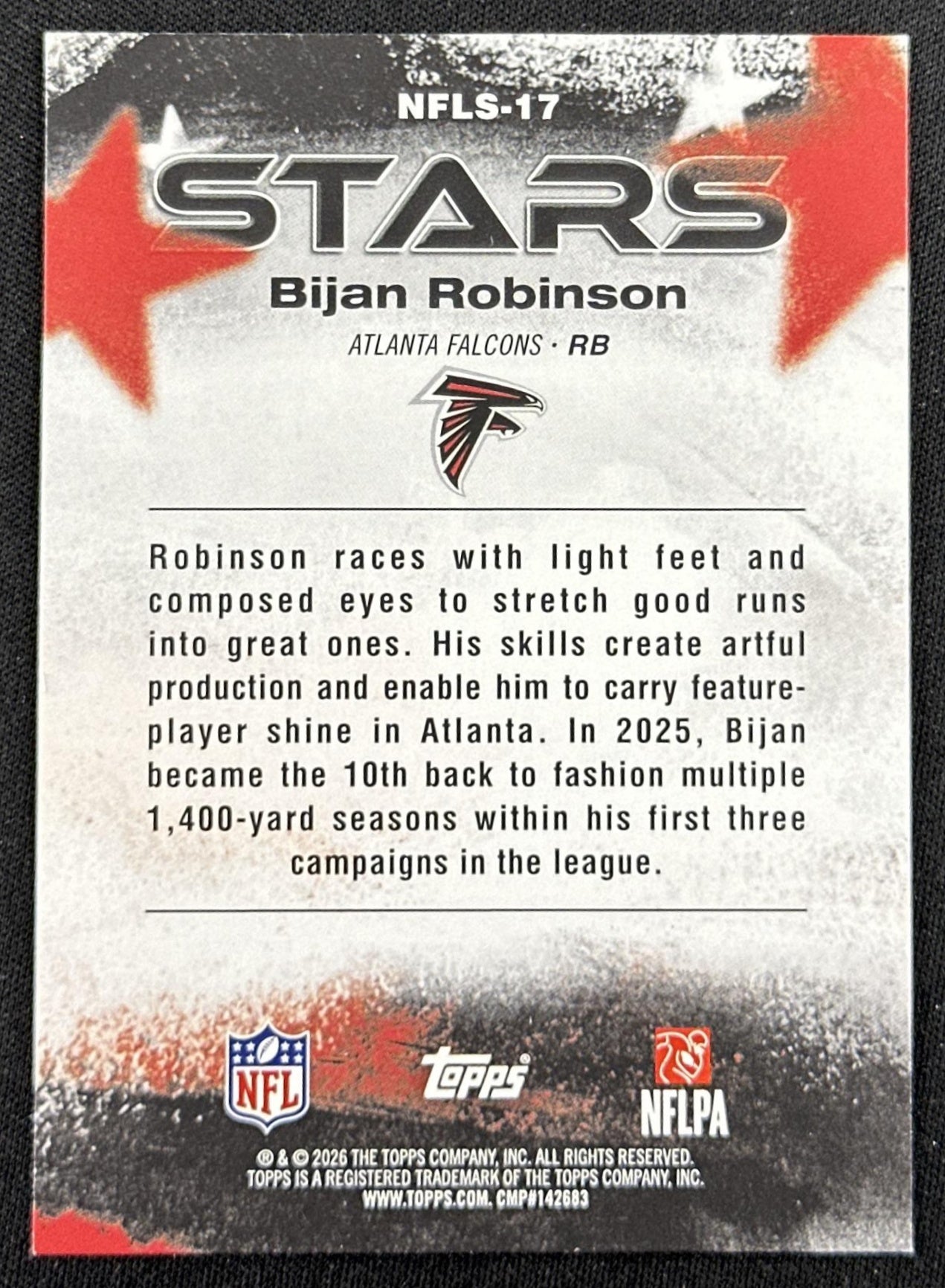 Bijan Robinson 2026 Topps Flagship NFL Stars Falcons
