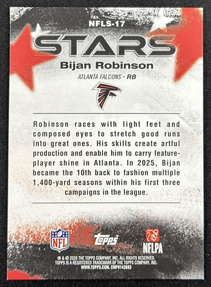 Bijan Robinson 2026 Topps Flagship NFL Stars Falcons
