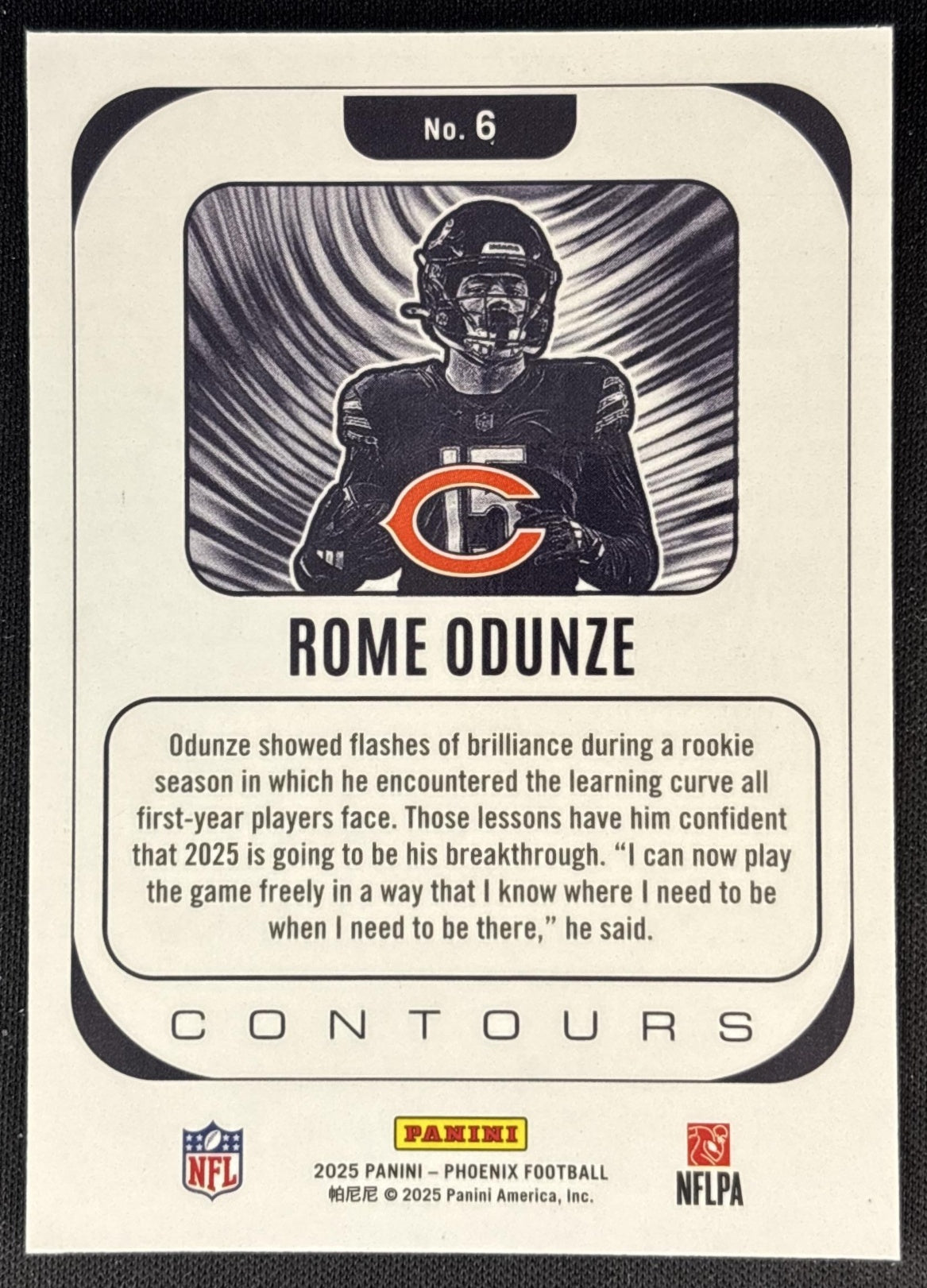 Rome Odunze 2025 Panini Phoenix Contours