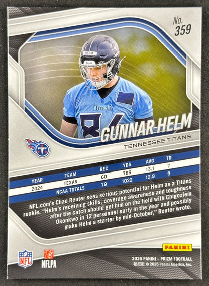 Gunnar Helm 2025 Prizm Titans Football