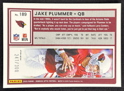 Jake Plummer 2025 Panini Donruss Optic Wave Prizm /300 Cardinals