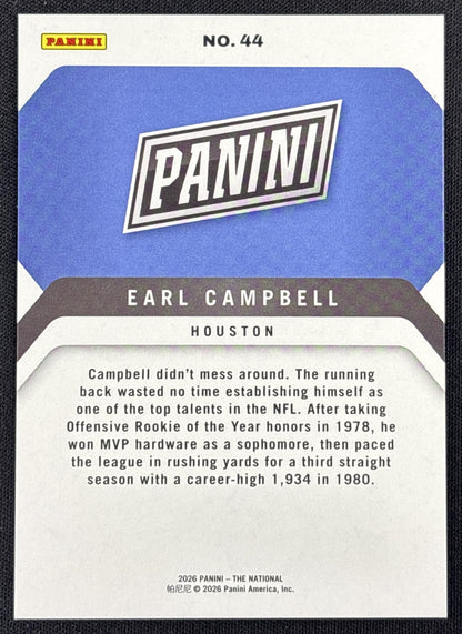 Earl Campbell 2026 Panini NSCC Silver Pack Foil