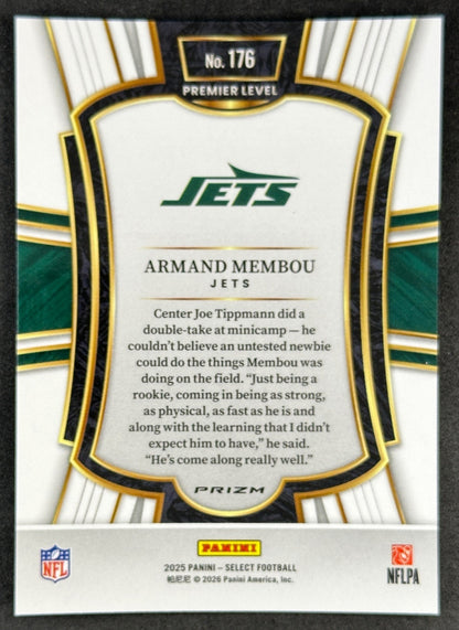 Armand Membou 2025 Select Premier Level Green and Red Prizm Shock Jets