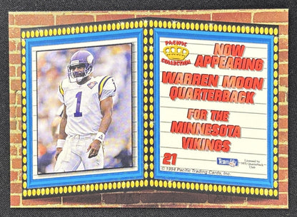 Warren Moon 1994 Pacific Marquee Prisms Vikings