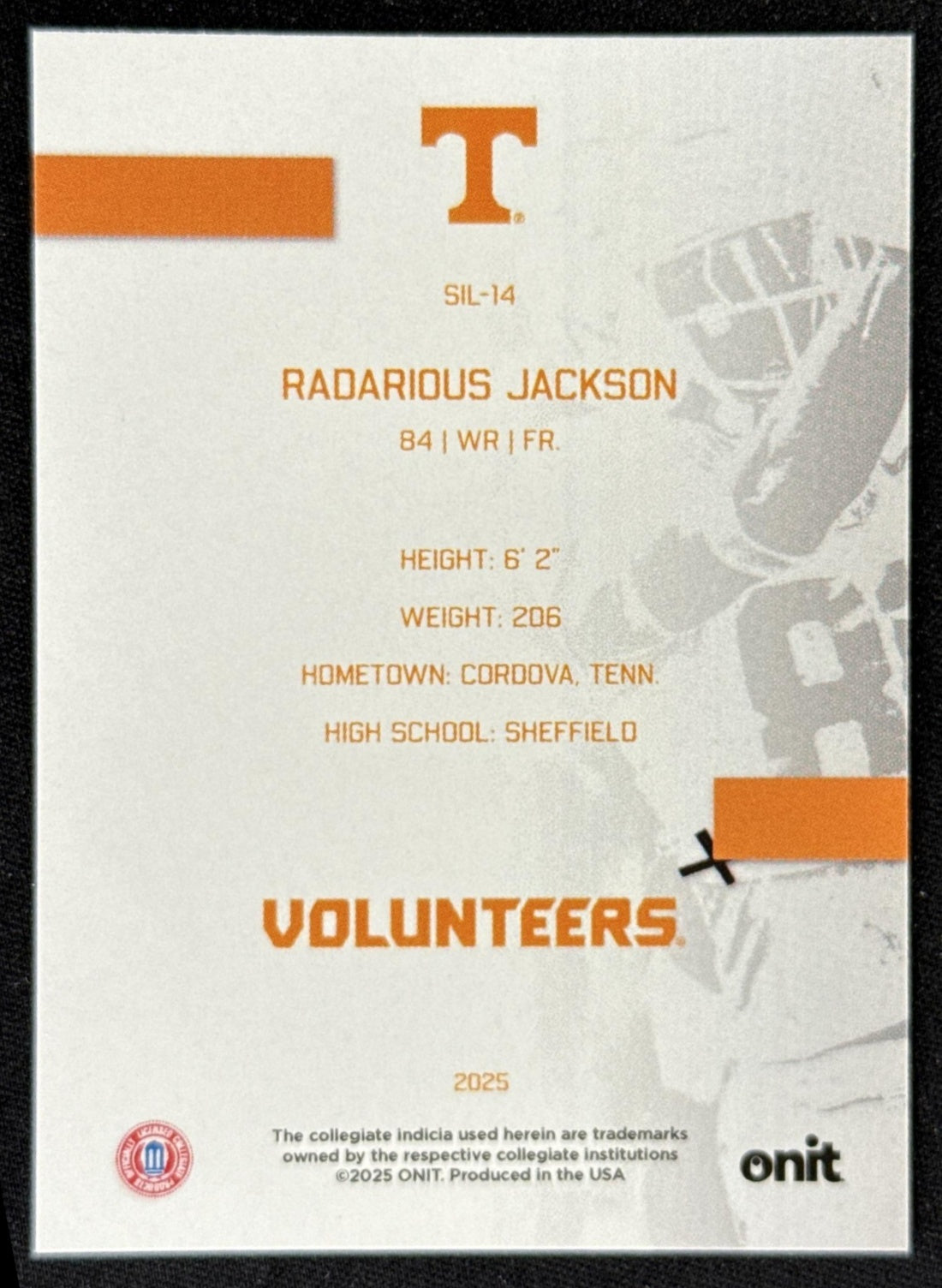Lincoln Kienholz 2025 ONIT Athlete Ohio State Buckeyes Silhouette Sports Trading Card